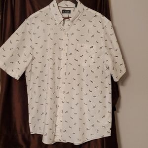 Men's Chaps White Button Down Shirt